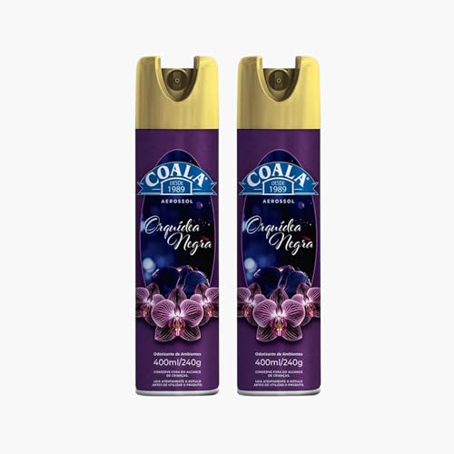 Kit 2x Odorizante de Ambiente Aerossol Coala Orquídea Negra 400ml – Fragrância Marcante, Oriental e Sofisticada