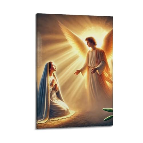 Impression sur toile Christ peinture huile pour chambre cadre 30x45 cm
