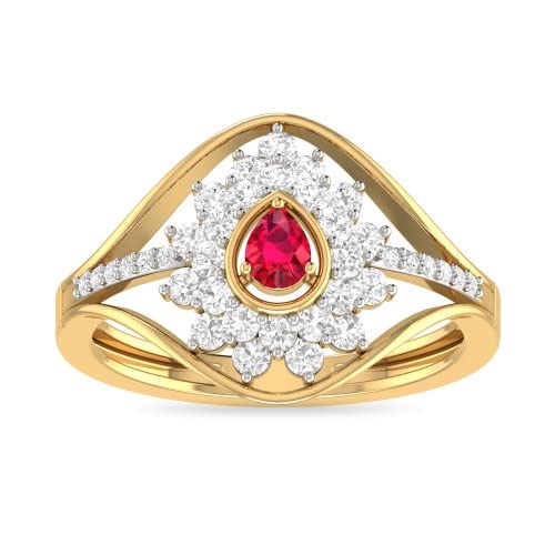 PC JewellerThe Aagam 14KT Diamond & Gemstone Ring