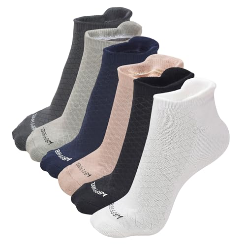 Bamboo Rayon Athletic Mens Ankle Socks Arch Support Half Terry Cushioned Moisture Wicking Workout | 3 & 6 Pairs