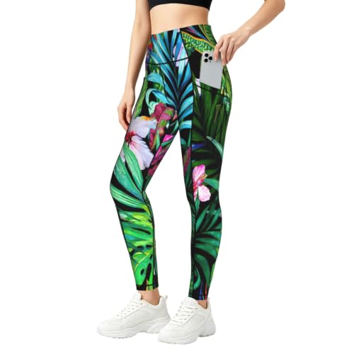 Leggings de yoga opacos con bolsillos laterales para fitness y carrera