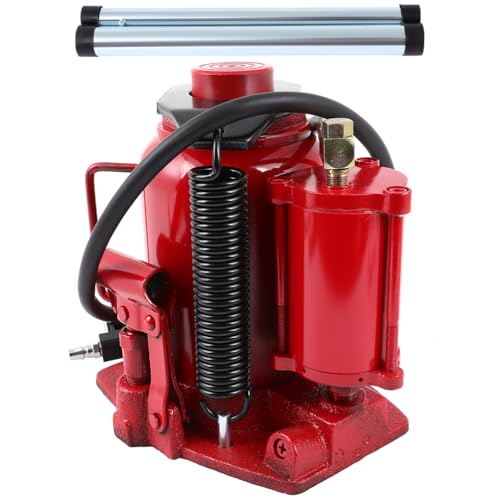 OCPTY Hydraulic Bottle Jack, 30 ton (66,000 lbs) Air Hydraulic Bottle Jack Lifting Automotive Welded for Repair Vehicle, Pickup, Truck, SUV, Industrial Engineering w/Manual Handle, Red