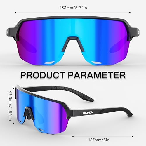 SCVCN Youth Sports Sunglasses for Boys Girls Baseball Cycling Glasses Kids,Lightweight,UV400 Protection, Ages 6–12 S9032 - image 4