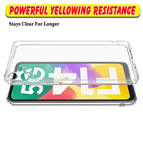 Image of Amazon Brand- Solimo Mobile Cover for Samsung Galaxy F14 5G (Soft & Shockproof Back Case with inbuilt Cushioned Edges), Transparent