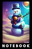  Snowman snow winter Christmas Advent - Notebook: Notebook / 6x9 inch / 120 Pages / Dot Grid