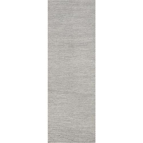 Tapete 3' x 8' Light Grey de mezcla lana y algodón miniatura 6