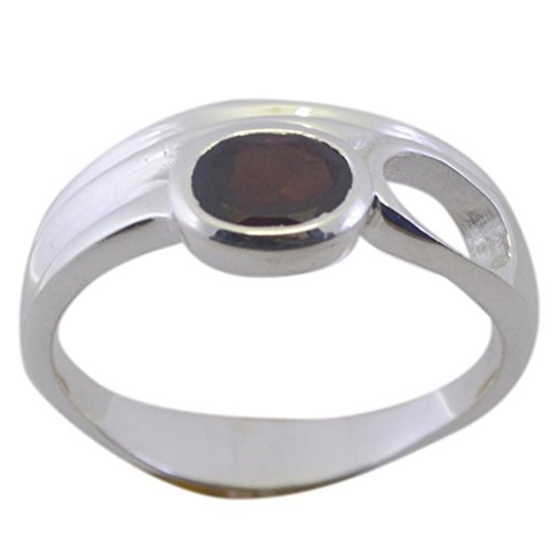 Bague grenat en argent sterling idéale pour sceller une promesse amoureuse