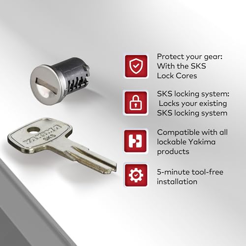 YAKIMA, SKS Lock Cores for YAKIMA Car Rack System Components, 2 pack