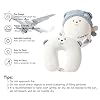stocaggio Kids Travel Pillow - 2-in-1 Deformable Kids Neck Pillow for Traveling, Soft U-Shaped Pillow with Adorable Animal Design, Comfy Sleep and Play, Ideal for Airplanes and Cars - Blue Bear #3