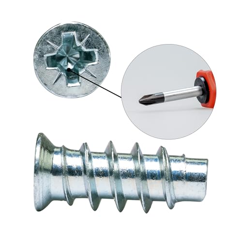 NIMA PARTS Euroschrauben – made in Germany – 50 Stück, rostfrei – Möbelschrauben für Schubladenschienen, Spezialschraube (6,3x13)