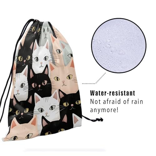 Image of Nerxy Cat Drawstring Gymnastics Grip Bag - Kitten Grip Bag Pet Gymnasts Gym Bag Animal Storage Bag for Personal Equipment