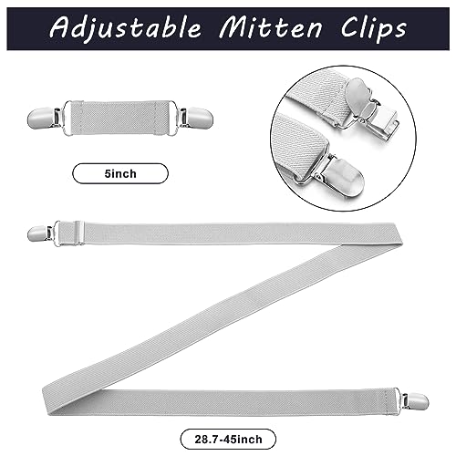 Ceenna 9 Pcs Glove Clips for Kids Adjustable Elastic Mitten Holder Winter Mitten and Hat Clips Glove Keepers Straps for Kids3