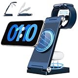 2025 Magnetic Wireless Mag-Safe Charging Station, 3 in 1 Fast Max Charging for iPhone 16 15 14 13 12 Pro Max Plus, Charger Stand for Apple Watch Series & Air pods 3 2 Pro, Gifts for Men