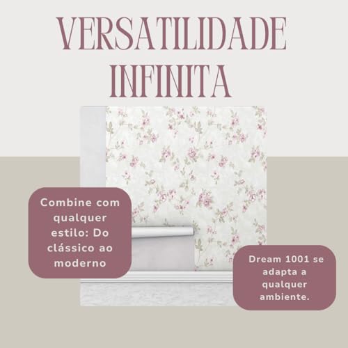 Papel de Parede Lavável Adesivo Premium Texturizado Dream 1001 - Decoração para Quarto, Sala, Escrit
