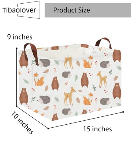 Image of Rectangular Kids Storage Basket Gift Basket Baby Storage Basket Cute Kids Toy Storage Bin Organizer Shelf Book Basket Room Decor(Yellow Animal)