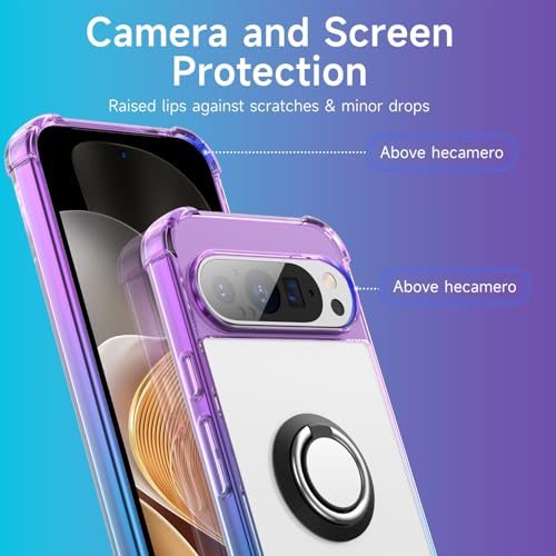 Funda Google Pixel 8 transparente tpu rígida antichoque con soporte de coche 5