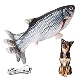 VAIZIQ Flopping Fish Electric Moving Dog Fish Toy，Realistic Flopping Fish Rocking Dog Toy, Dog Toys Interactive Pet Toys for Dog Exercise，Small and Medium Dog Floppy Fish Dog Chew Toy