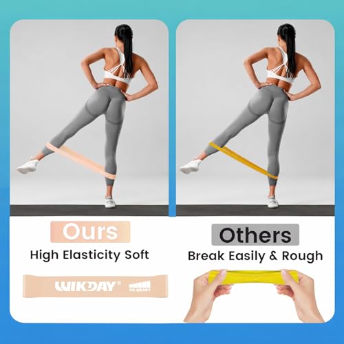 Image of WIKDAY Resistance Bands for Working Out Exercise Loop Bands Workout Bands Set for Men Women Body Stretching, Crossfit Training, Home Workout, Physical Therapy, Booty Legs, Set of 5