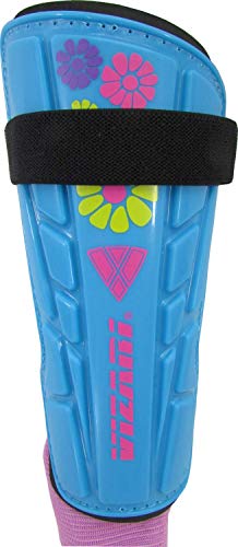 Vizari Blossom Shin Guard For Kids & Adult | Soccer Shin Guards With Adjustable Straps |Perfect Shin Protector- Blue, Xs Size #TOP1