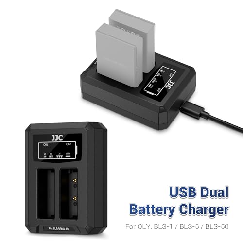 Image of JJC BLS-5 BLS-50 Battery Charger for Olympus OM-D E-M10 Mark IV IIIs III II