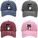 Feral but Fashionable–Cat Hat Edition, Adjustable Frownster Cat Coffee Hat, Grumpy Cats Coffee Cap, Cotton Baseball Cap (US, Alpha, One Size, Black)