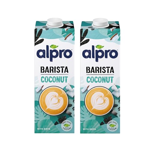 Alpro Barista Coconut Drink (Dual Pack) Totally Plant Based Dairy & Vegan Naturally Free From Lactose Fabulously Foamable Addition To Your Coffee 2000g