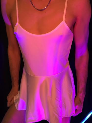 Men's Nightshirt Pajamas Spaghetti Strap Cami Nightgown Sleeveless Lounge For Sissy Crossdressing Lingerie4