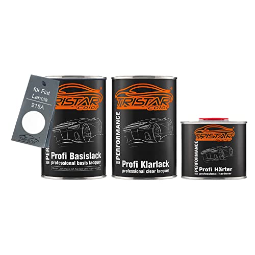 TRISTARcolor Pintura automotriz Set bote listo para pulverizar para Fiat/Lancia 215A TNT Post Bianco Pintura base + pintura transparente de 2 componentes 2,5 l