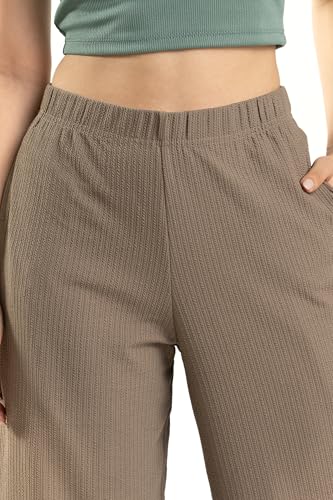 Image of Women's Cargo Pants - High Waist Flared Trouser | Trendy Casual Wear for Daily & Travel Use