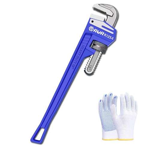 Image of 18 Inch Pipe Wrench | Plumbers Wrench, Heavy Duty Plumbing Tools | Forged from High Carbon Steel | Suitable for Water Pipes, Plumbing, Fire Protection Pipe Tools