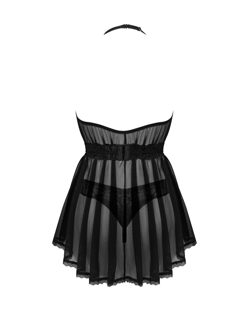 Obsessive Babydoll Plus String Serafia, Schwarz, M/L