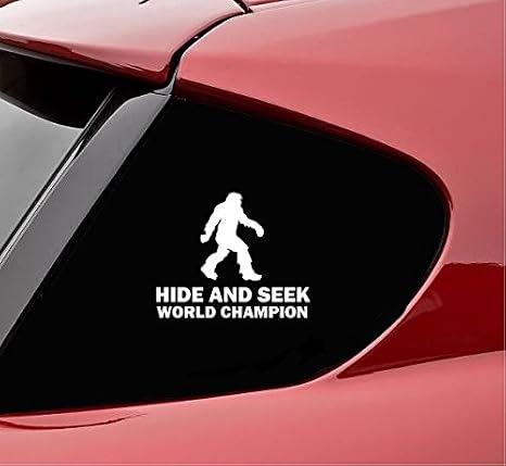 Hide and seek world champion sasquatch big foot Vinyl Decal Sticker