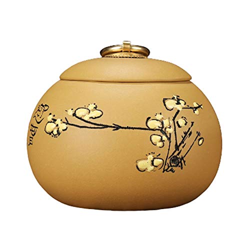 PZFC Urnas Decorativas La cremación urna Cenizas Duan Ni Lamei Mancha de Color púrpura Xishi Cenizas de Arena Olla Grande Adultos cremación funeraria Restos Humanos Memoria de 6,4 cm * 9 CM Cover