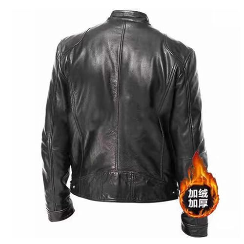 Mens Leather Jacket Stand Collar Moto Jacket Waterproof Motorcycle Jacket Faux Leather Jacket Casual Biker Jacket3