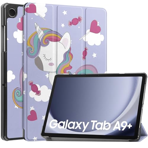 Vakarey Ultrafina con Soporte Funda Tablet para Samsung Galaxy Tab A9+ Plus 11 Pulgadas 2023...