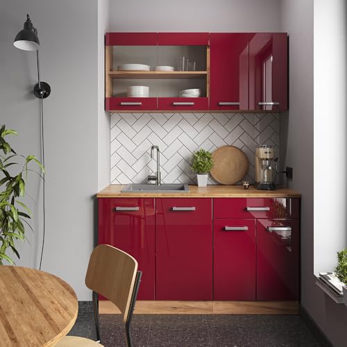 Vicco Frontale Cucina Rosso Lucido 59.2 X 59 Cm Frontale Del Mobile Per Pensile - 3