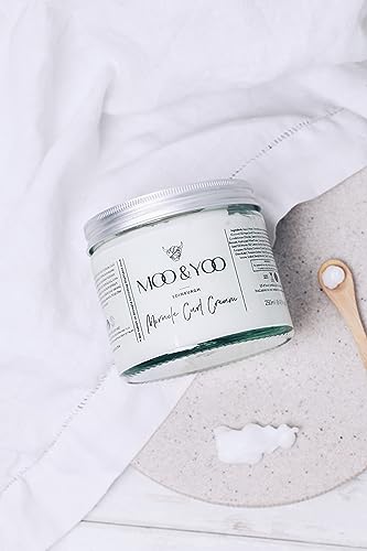 Moo & Yoo Miracle Curl Cream, Curl Cream for Curly & Wavy Hair with Marula Oil & Shea Butter, Defines Curls - Image 3