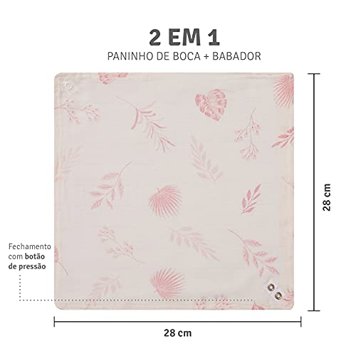 Babador Bandana para Bebê Soft Bamboo Mami 28cm X 28cm Contém 01 Unidade