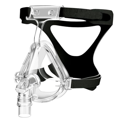 Mabodysk Full Face CPAP Mask, CPAP Mask Replacement Set, CPAP Full Face Cover with Headgear, Elbows, Cushion, Frame Reuse CPAP Supplies Suitable for Various Models of CPAP Machine - Large