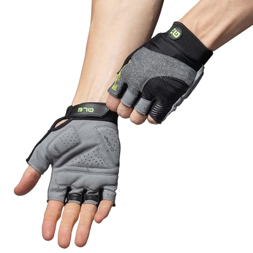 Alé Cycling Guanti estivi comodi, unisex, colore melange/giallo fluo, XXL