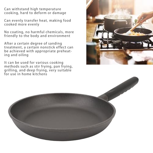 Annadue Hochtemperaturbeständige Gusseisen-Bratpfanne für die Küche, Antihaftbeschichtete Bratpfanne mit Gleichmäßiger Wärmeverteilung, 26 Cm, Zum Kochen zu Hause 3 Annadue Hochtemperaturbeständige Gusseisen-Bratpfanne für die Küche, Antihaftbeschichtete Bratpfanne mit Gleichmäßiger Wärmeverteilung, 26 Cm, Zum Kochen zu Hause