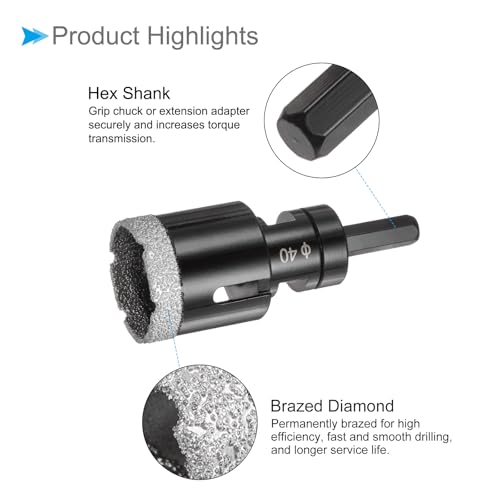 Broca de núcleo de diamante 40 mm para cerámica miniatura 4