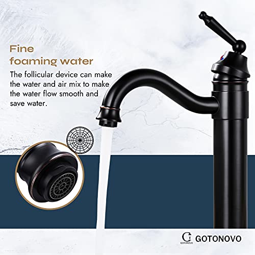 Oil Rubbed Bronze Brass Single Handle Bathroom Sink Faucet Brushed Brass Long Reach Bathroom Faucet Mixer Tap Brushed Brass Pop Up Drain Without Overflow Included Hot And Cold Water #TOP2
