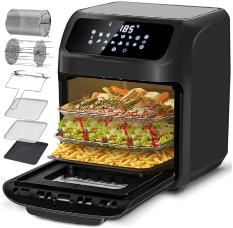 Freidora de aire caliente 12 L, horno de aire caliente, mini horn...