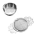 Hotop 4 Pieces Empress Tea Strainers with Drip Bowls, Mesh Tea Infuser Stainless Steel Loose Leaf Residue Filter with Handles for Better Residue Experience, Silver