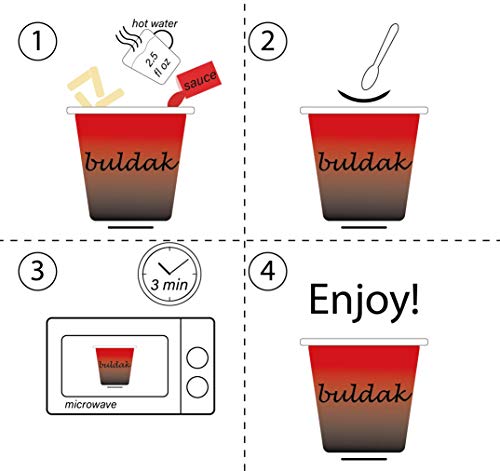 Buldak Tteokbokki Korean Rice Cake Instant Korean Snack Tteok Tteokbokki Rice Cake (spicy, 1)