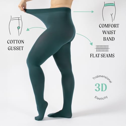 Image of CALZITALY Opaque Colour Tights - 80 DEN Thick Tights, Microfiber Pantyhose, S - 4XL Available in Plus size - Italian Hosiery