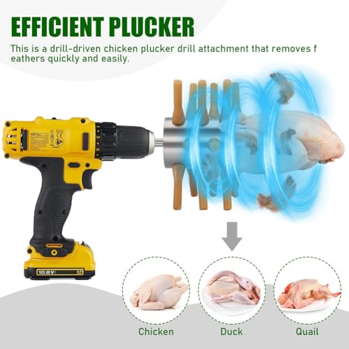 Machine à plumer à 18 doigts en acier inoxydable pour perceuse - 5
