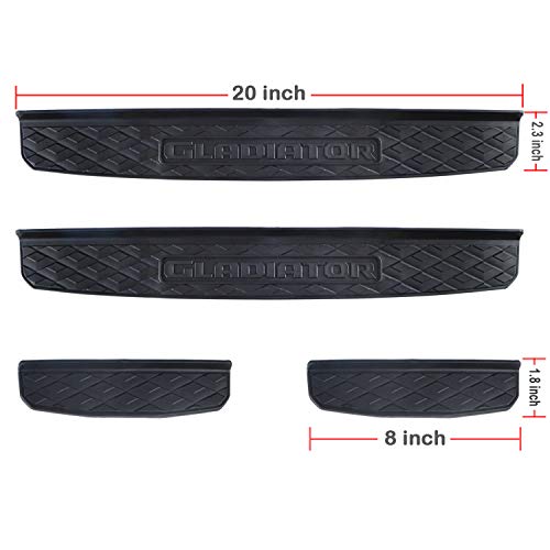 image for Adust Door Sill Guards Kit Compatible 2019-2021 Jeep Gladiator JT Acce