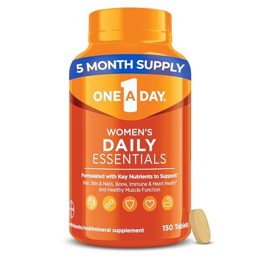 One A Day Multivitamin for Women Daily Essentials, Vitamins for Women to Support Hair, Skin & Nails, Immune Health, Multivitamin for Women with Zinc, Folic Acid & B Vitamins, 150 Count